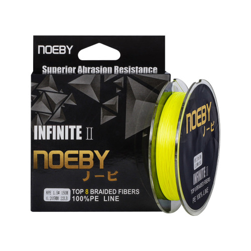 NOEBY/Noبي Original Silk 150m Yellow Fishing Line PE Main Line and Subline for Cross-Border International Trade Fishing Gear Wholesale