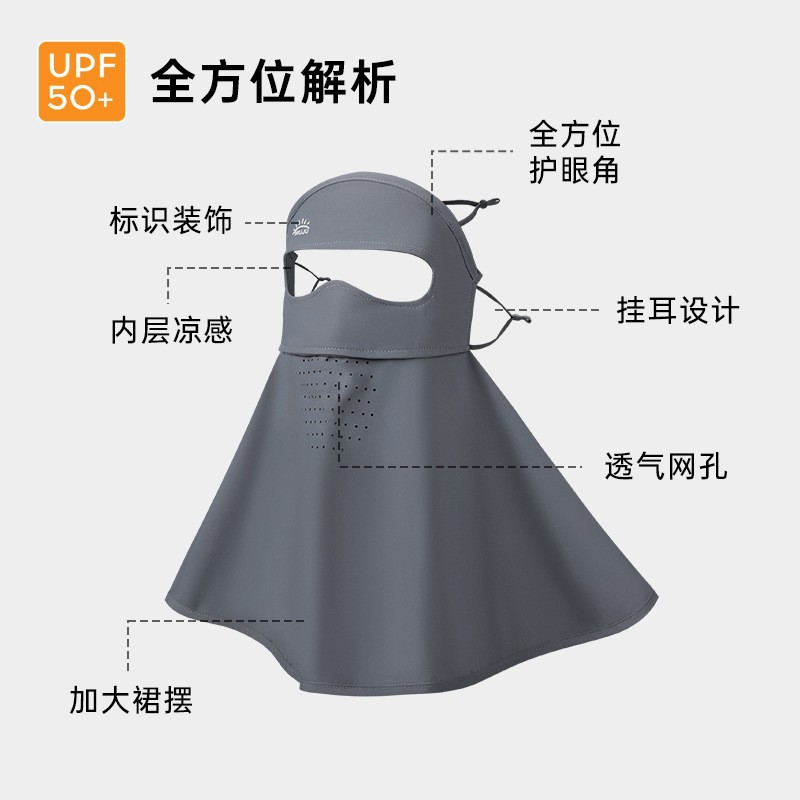 New Women's Anti-Uv Summer Full-Face Ice Silk Face Mask Thin Cycling Neck Protection Breathable Sun Protection Mask