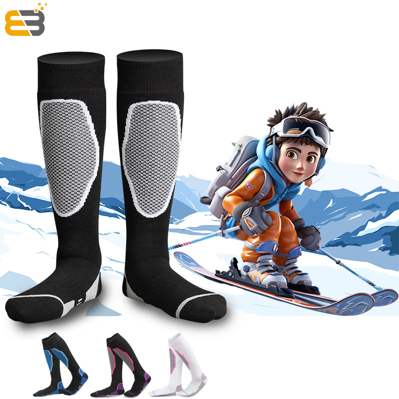 Children's professional ski socks high long veneer snow socks winter thickened warm outdoor climbing roller skating towel socks