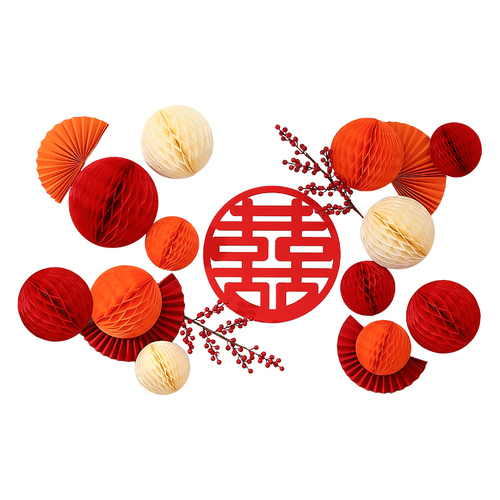 Wedding room layout, woman’s bedroom, man’s room, living room, Internet celebrity honeycomb ball background wall, wedding word latte decoration