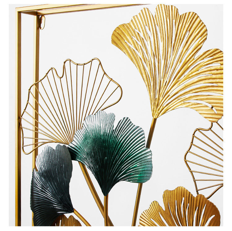 可可小鋪北歐玄關墻壁鐵藝銀杏葉金屬掛件客廳樣板房臥室沙發背景墻面裝飾 個性創意 輕奢時尚 點綴空間 Yahoo奇摩拍賣