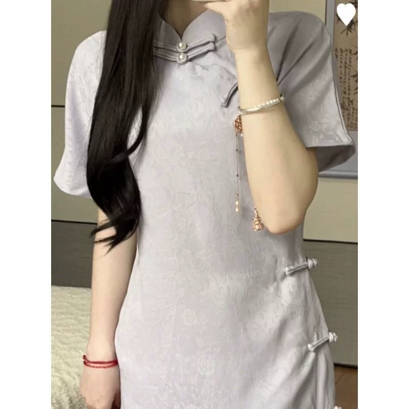 IT2 Cheongsam длинный 2024 новый стиль Китайской Республики