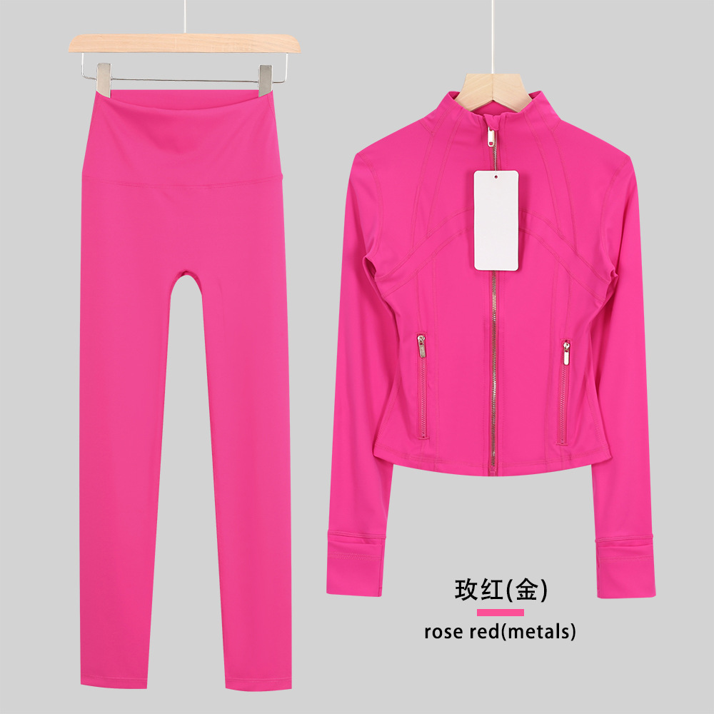 Lululacie chaqueta de cuello corto de nueve puntos chaqueta deportiva DF chaqueta chaqueta chaqueta de manga larga ropa de yoga de fitness para mujeres