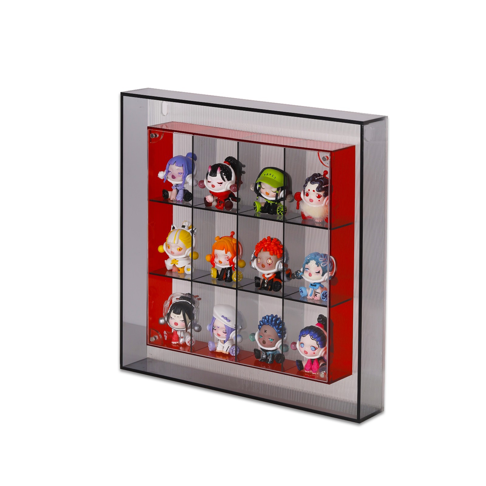 泡泡玛特盲盒收纳展示架娃娃置物架相框亚克力手办展示柜收藏展示