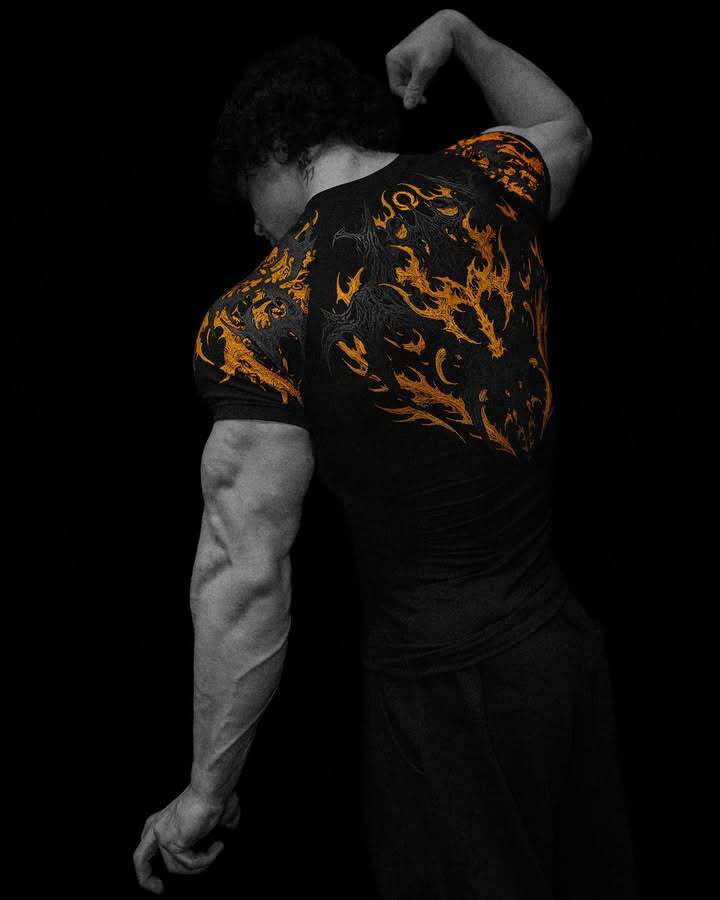 Breathedivinity Trendy Dark Style Men's T-shirt Sports, Fitness, Cycling, And Basketball, Exclusively For Cross-border 008_viptrois.com