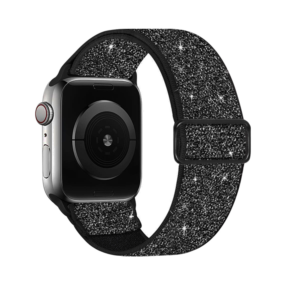 Nuevo adecuado para Apple reloj Correa elástico ajustable hebilla brillo iwatch Correa Apple correa de nylon