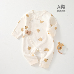 Baby Jumpsuit spring and autumn thin pure cotton newborn baby clothes pajamas newborn romper Four Seasons wholesale