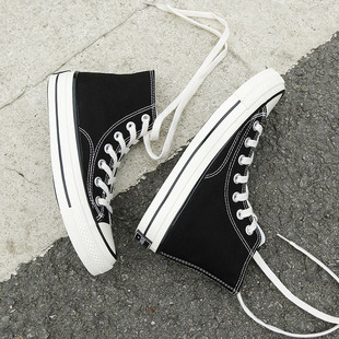 Twilight Star EVENSTAR Canvas Shoes Black All-match Casual Shoes Men and Women Lovers Shoes MIS-19