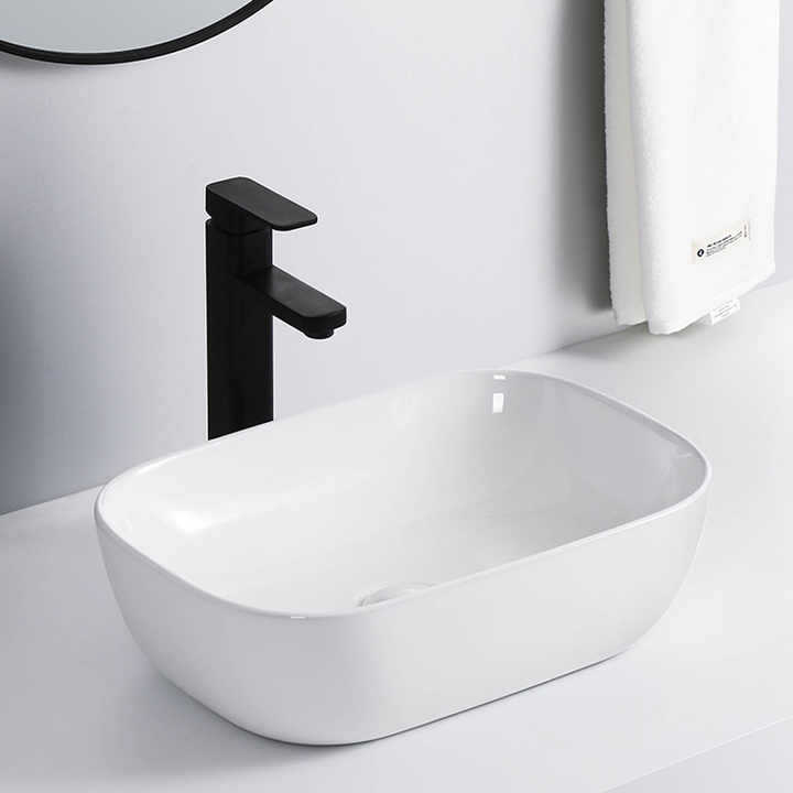 Fábrica directa de nuevo lavabo de cerámica balcón doméstico lavabo de baño de apartamento de hotel lavabo