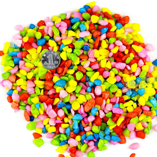 Fish tank colorful stone fish tank landscaping stone fish bottle turtle tank decoration colored stone bottom sand flower pot decoration colorful stone