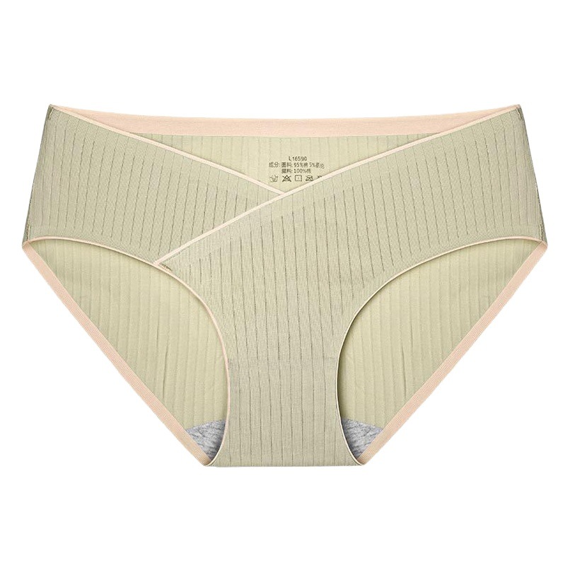 Ropa interior de las mujeres embarazadas de algodón puro embarazo temprano mujeres embarazadas de entrepierna de algodón sin costuras temprano, medio y tardío embarazo vientre soporte ropa interior de cintura baja