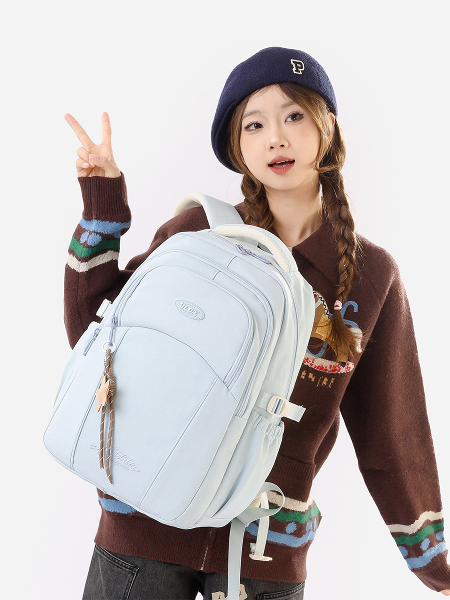 Mochila de gran capacidad simple 2026 nueva moda versátil bolso de nylon bolso casual bolso de viaje ligero