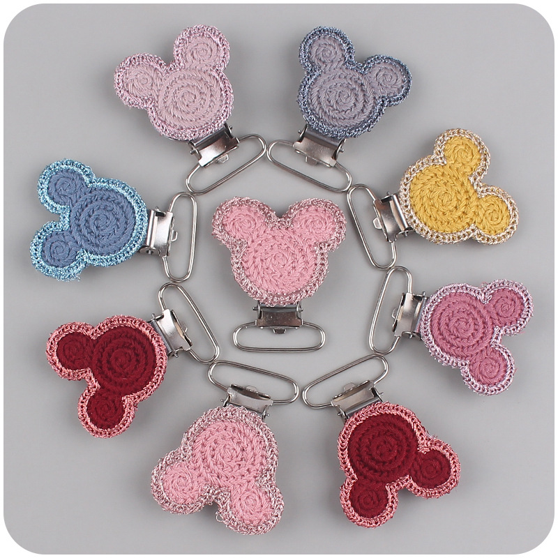 Suministros de bebé nuevo crochet DIY animal chupete clip calmante bebé animal clip chupete anti-gota cadena Accesorios