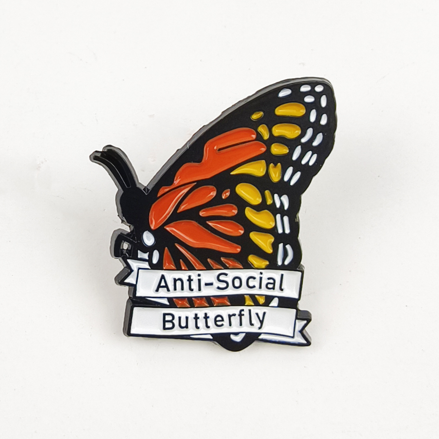 Broche de mariposa de dibujos animados transfronterizos, vestido de niña, cuello, collar, accesorios, adornos simples, pines de insignia