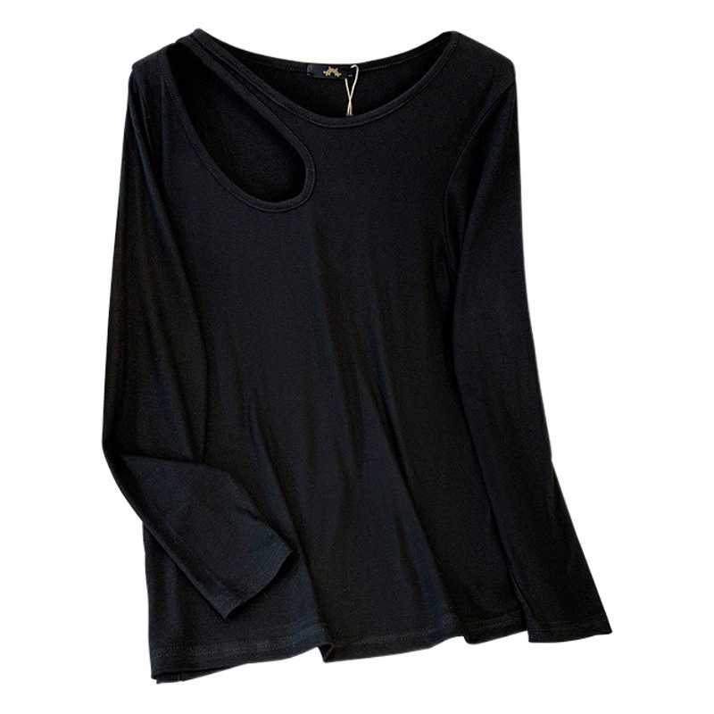 Женская универсальная Базовая рубашка больших размеров от 60 до 175 кг, новинка, осенняя Тонкая Повседневная футболка с круглыми девушками