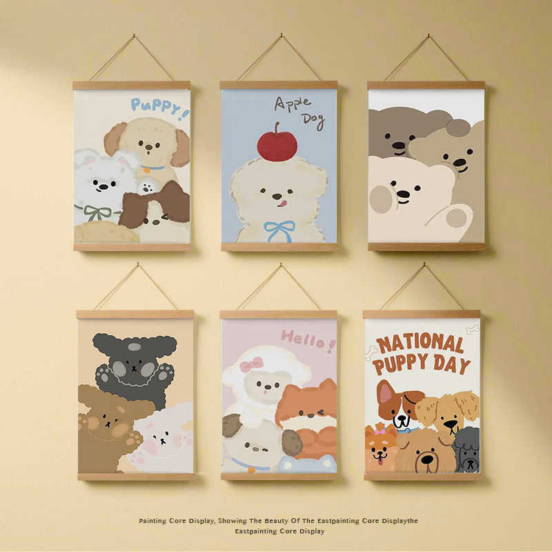 Scroll Painting for Living Room Decoration, Modern Minimalist Entrance Hall Hanging Painting, No-Drill Scroll Painting, Bedroom Dining Room Fabric Wall Art