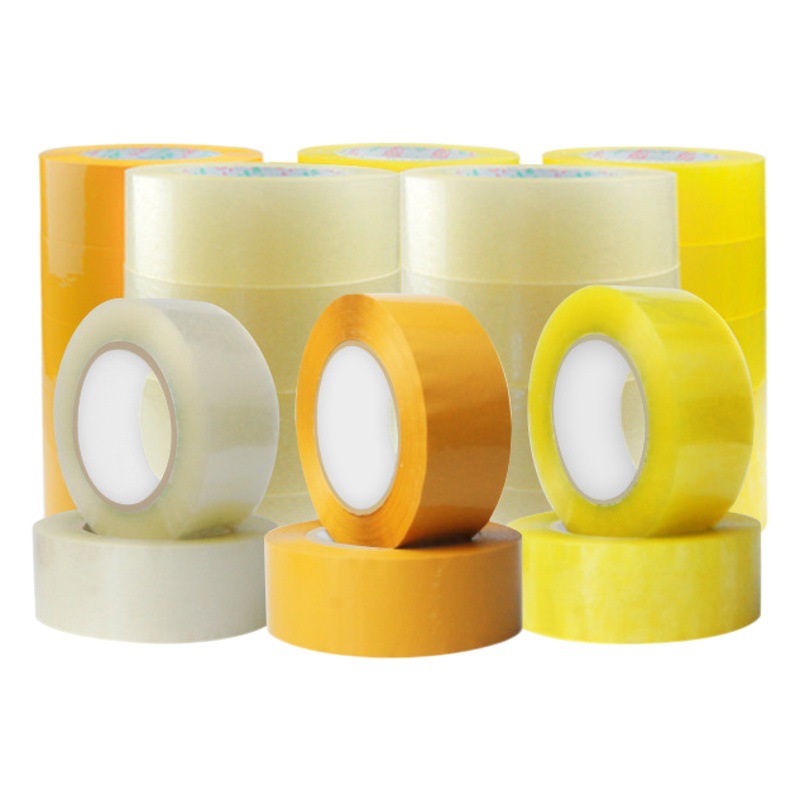 4.3cm幅ベージュ透明テープ大巻宅配テープ現物卸売り包装シールテープ全箱卸売り