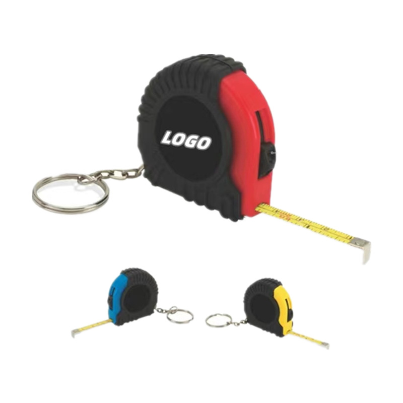 厂家直销2米迷你卷尺 钥匙扣 迷你卷尺 5米卷尺 钢卷尺 制定LOGO