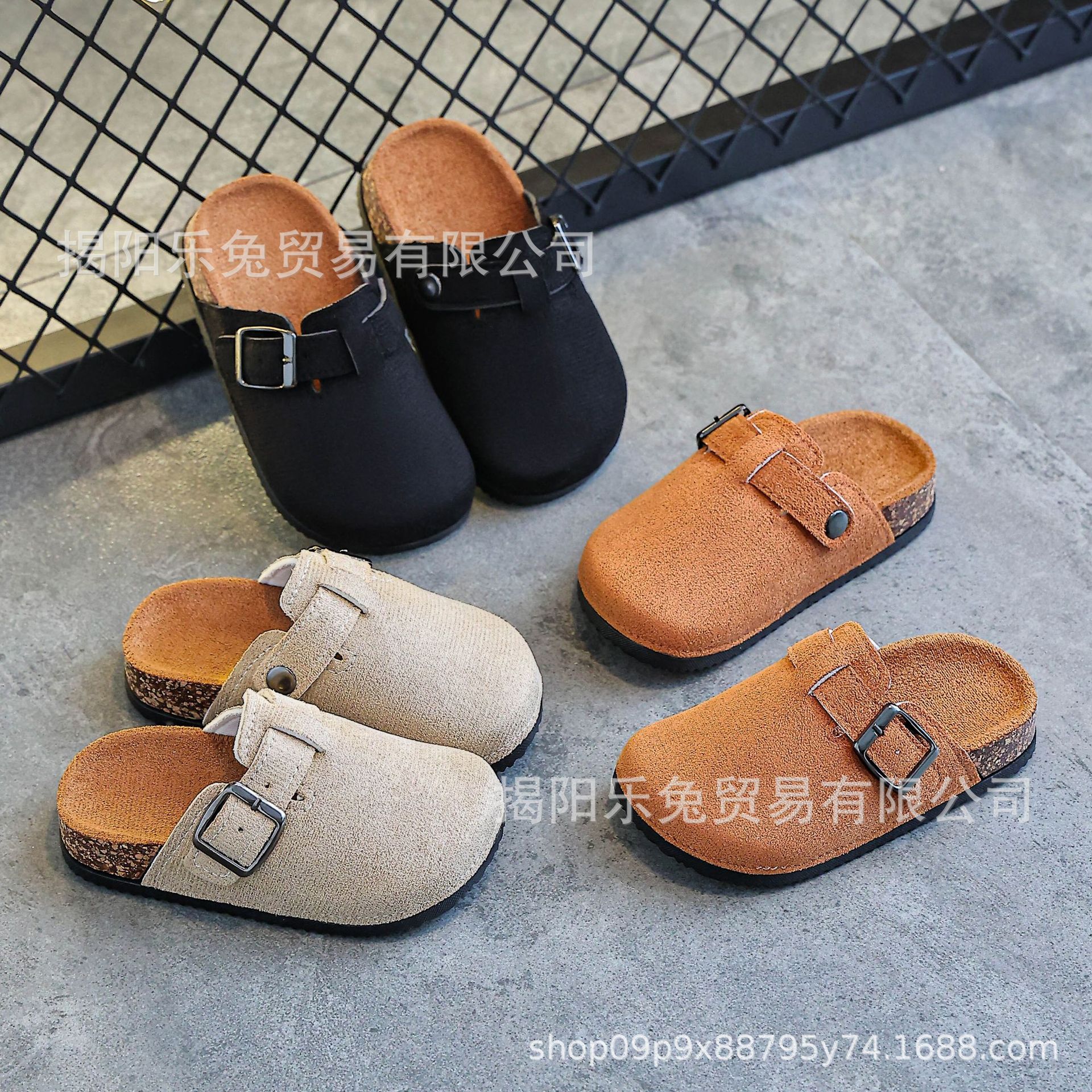 Children's New Birkenstock-Style Shoes for Outdoor Wear, Thick-Soled Closed-Toe Slippers, Casual Slippers for Kids, Girls' Sandals, Available for Wholesale, Durable