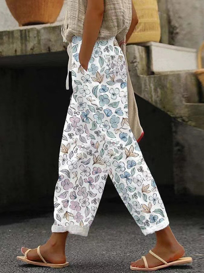 Pantalones largos rectos con cintura elástica, estampados, casuales, con bolsillos, para mujer, nueva colección 2026, Amazon AliExpress, sitio independiente