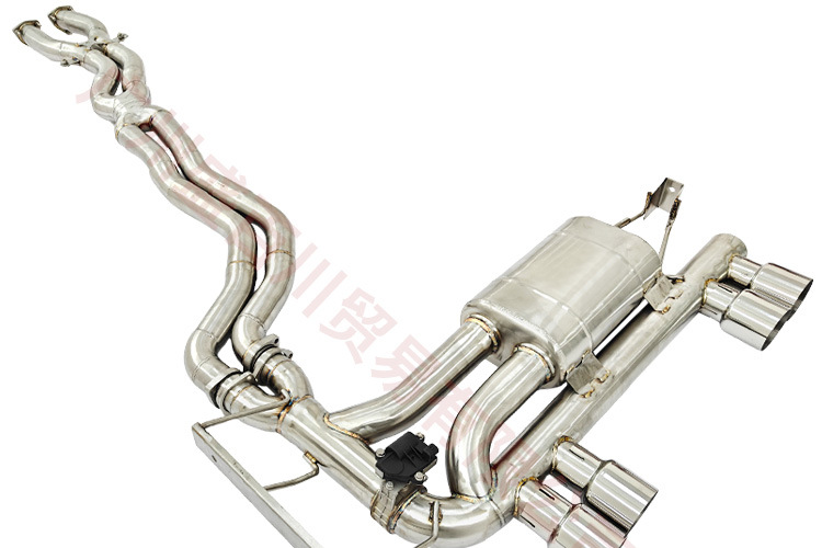Suitable for 04-06 Bmw E46M3 Stainless Steel Exhaust Pipe with Valve, Mid-Section and Tail-Section Cat-Back Muffler Tailpipe