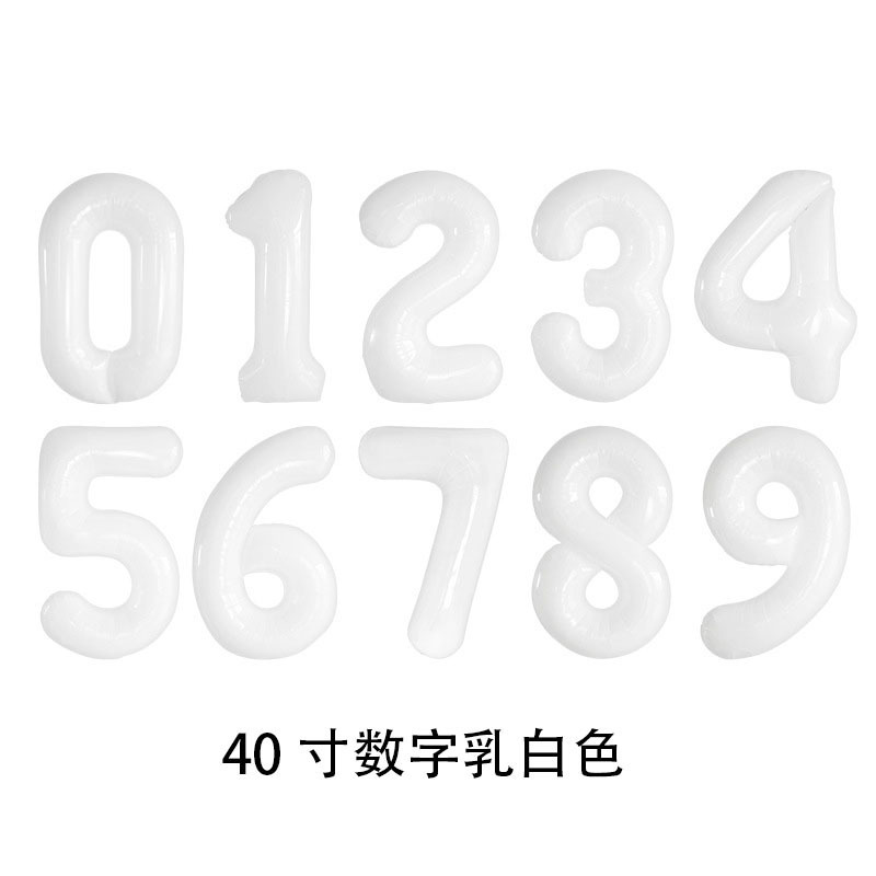 40inch 数字アルミフィルムバルーン、アメリカ風大型数字アルミホイルバルーン、90cm スリムバージョン、複数色の数字バルーン|undefined