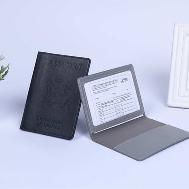 En stock envío gratuito cubierta de pasaporte americano multi-funcional bolsa de pasaporte cubierta de la Tarjeta de pasaporte caja de cuero de almacenamiento integrado pasaporte