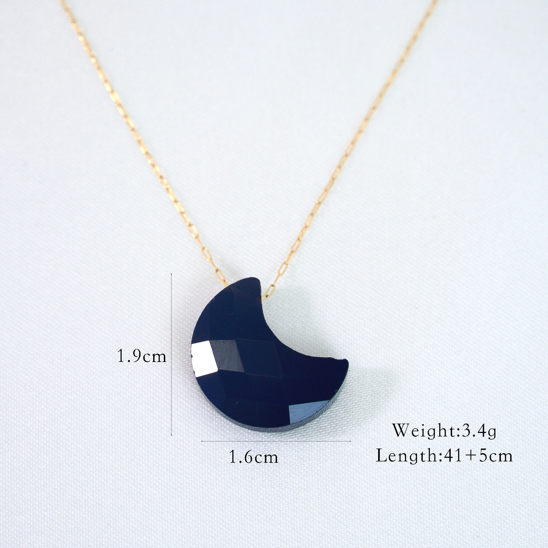 Simple Style Moon Natural Stone Titanium Steel Necklace In Bulk display picture 11