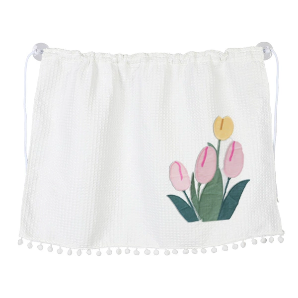 Large waffle curtains large tulips