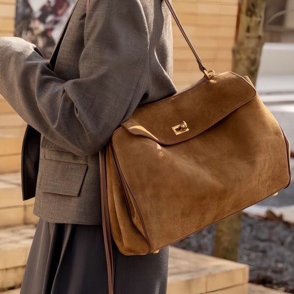 2025 Frosted Cowhide Tote Bag Large Capacity Shoulder Handheld Genuine Leather Women's Bag Armpit Handbag Simple and Versatile 2025 Frosted Cowhide Tote Bag Large Capacity Shoulder Handheld Genuine Leather Women's Bag Armpit Handbag Simple and Versatile
