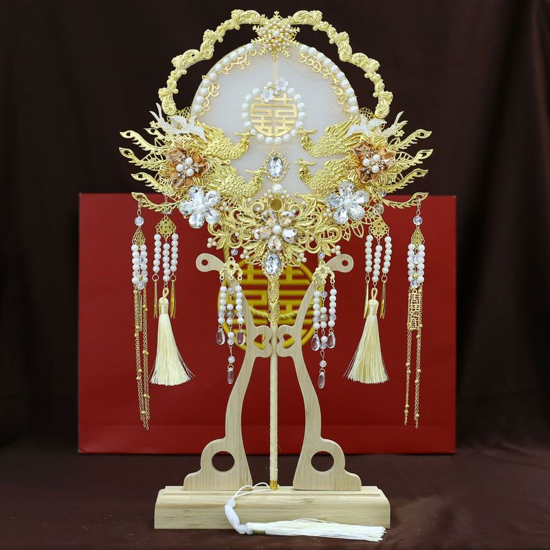新しいスタイルの扇子卸売結婚式の花嫁 Xiuhe スーツ手作り結婚式の扇子中国風の結婚式の扇子完成した扇子 9145|undefined