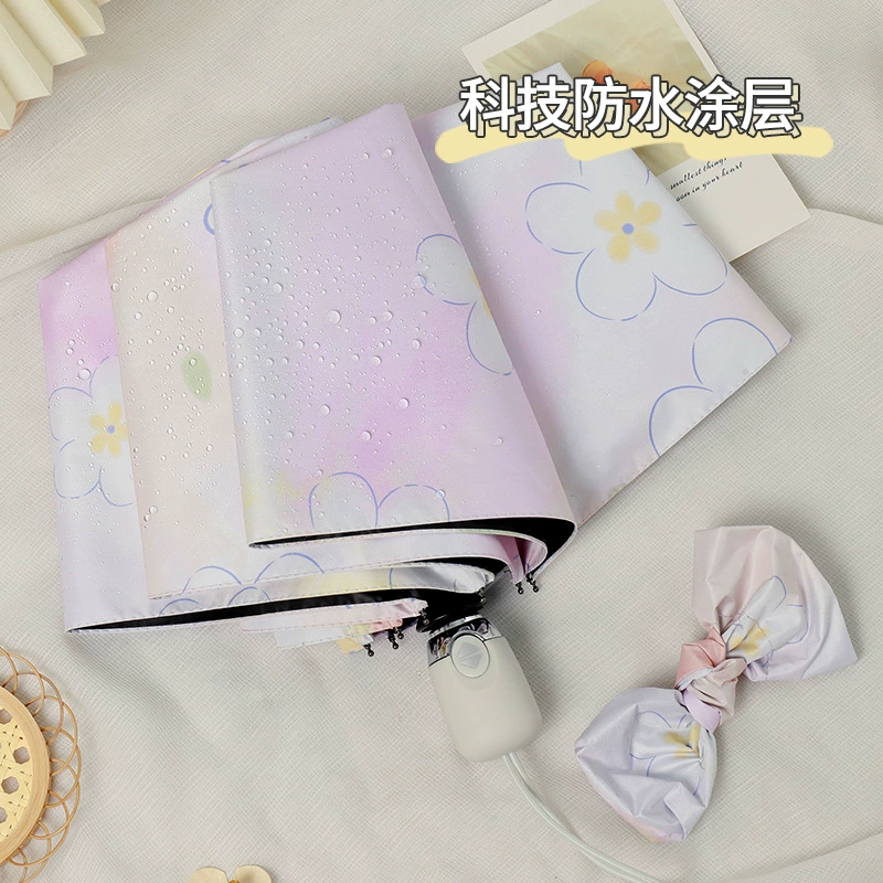 Automatic umbrella flower-shaped solar-powered, gradient, fully automatic, sun protection, UV protection