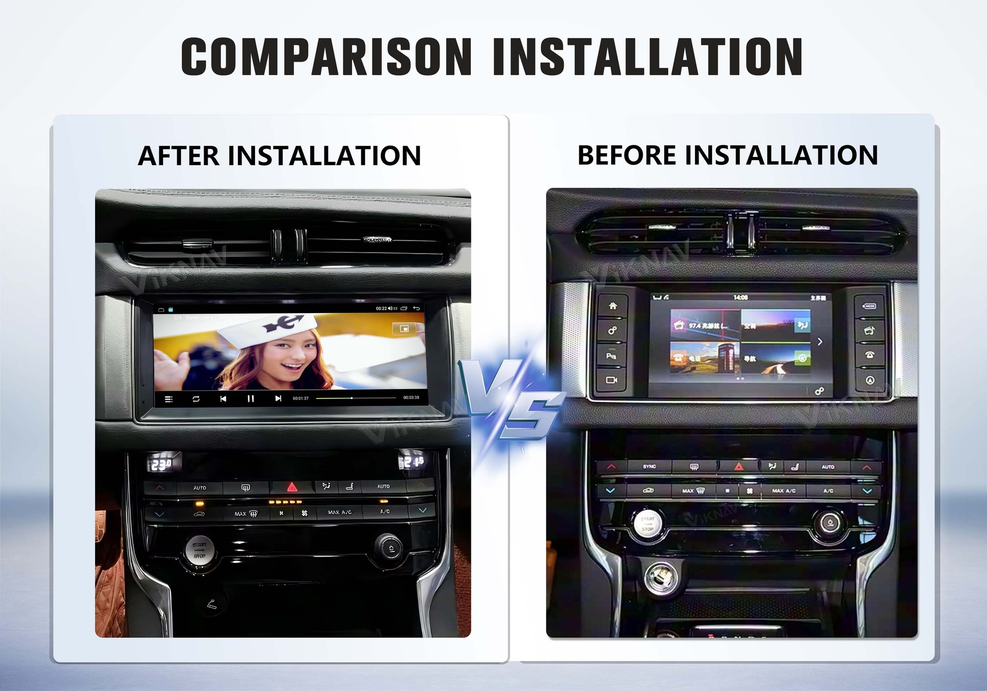 Suitable for 2016-2019 Jaguar XE F-PACE screen replacement central control large screen navigation and multimedia system