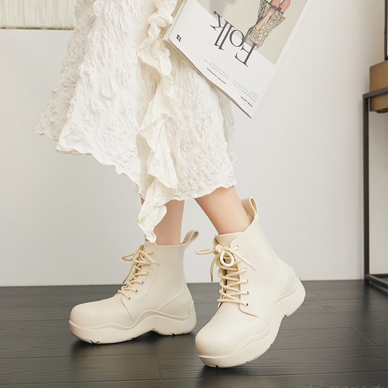 Mid-tube rain boots for women