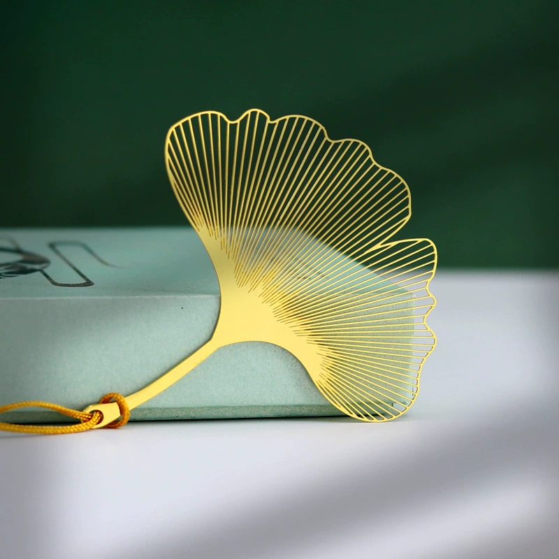 Крылья цикады гинкго лист металла Полые закладки простой Изысканный Amazon питания небольшой свежий Классический китайский стиль