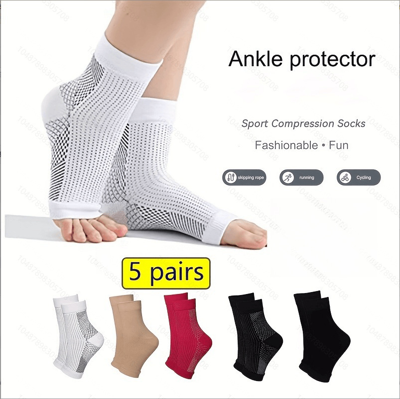 Calcetines de compresión transfronterizos Calcetines de pantorrilla Calcetines elásticos Deportes Ciclismo Correr Calcetines de yoga Calcetines de compresión de tubo largo para hombre Spot para mujer