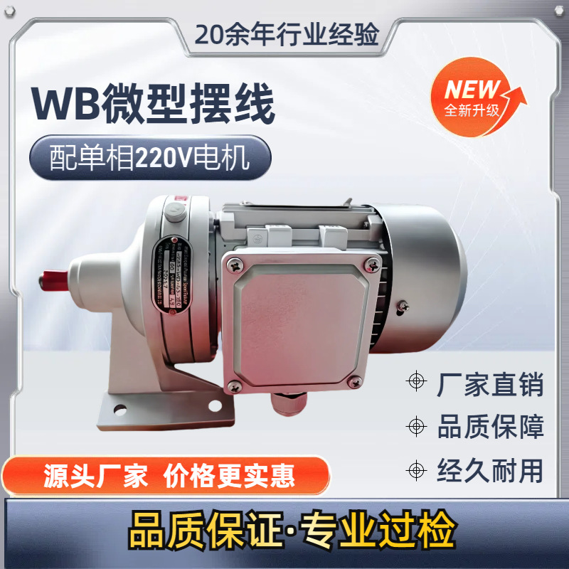 单相220V配WB微型摆线针轮减速机单级双级体立式卧式变速箱搅拌机