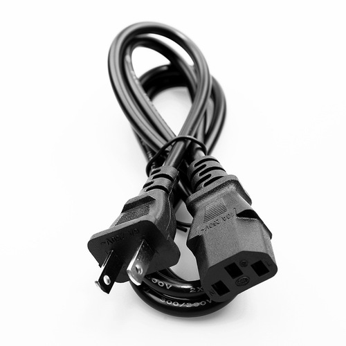 Crescent shaped sundial two-prong product power cord, 1.5-meter two-core computer host plug cord, Japanese standard power cord manufacturer