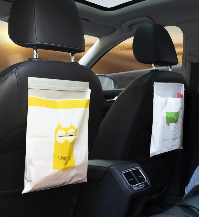 Car Trash Bag Paste Type Car Storage Bag Home Car Dual-Use Disposable