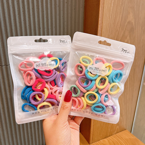 Children's rubber band baby hair tie hair small rubber band towel ring does not hurt the hair and has good elasticity for girls small hair tie