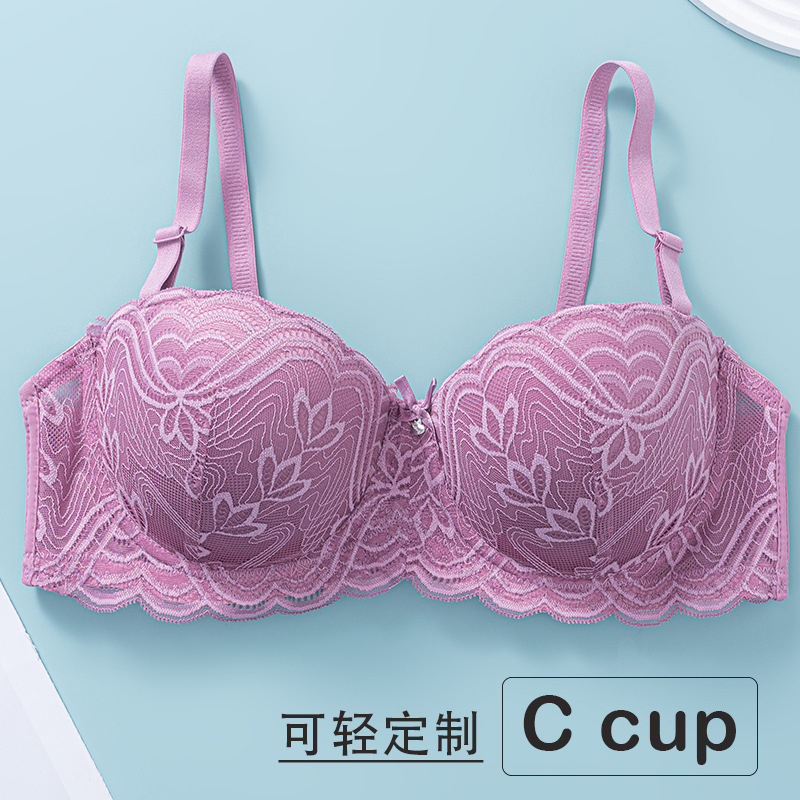 New Half Cup plus size Underwear Sexy Lace Belt Steel Ring Gathering Retainers Shaped Anti-Sagging Bra 816C Cup