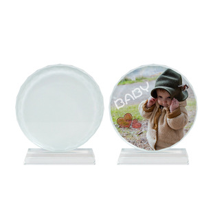 Thermal Transfer Blank Crystal Ornaments Sunflower White Billet Sublimation Crystal Crafts Table Glass Medal Ornaments
