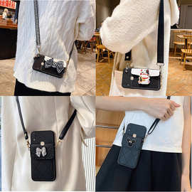 适用vivoz1手机壳v1801a0可斜跨高级感小众零钱包背包式背带款女