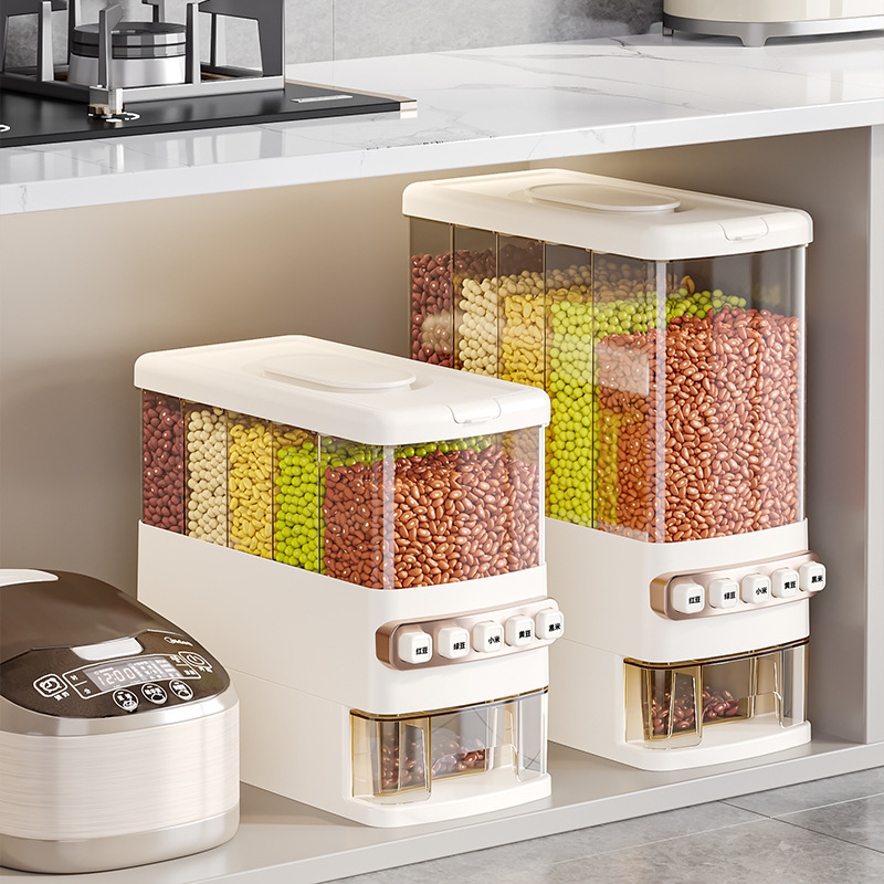 Household Grain Storage Container, Insect-Proof, Moisture-Proof, Sealed Flour Storage Jar, Transparent Rice Storage Box, Rice Bucket
