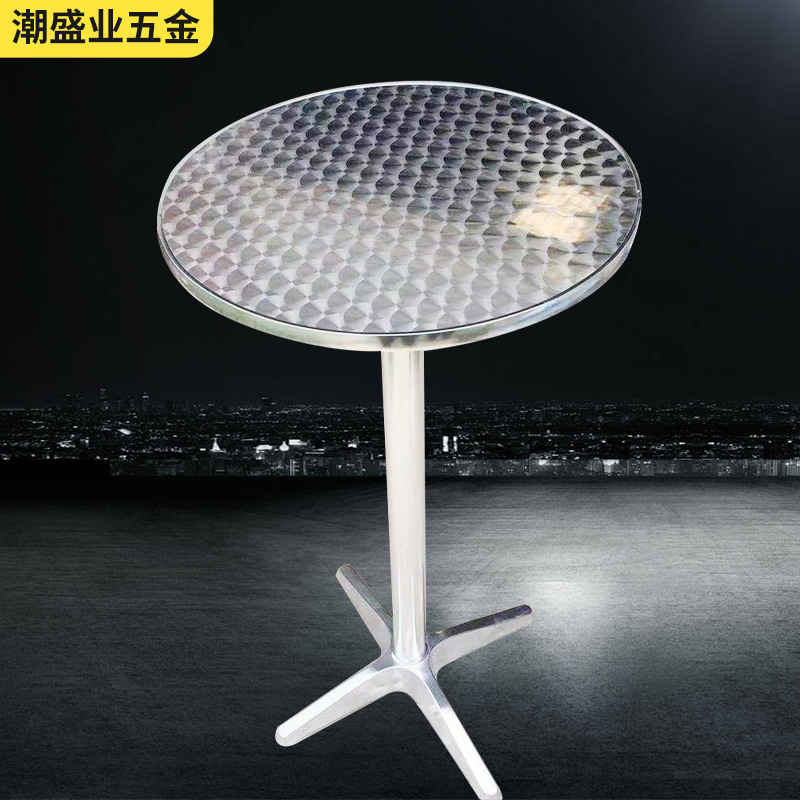 Stainless Steel Fixed Table for Home Dining, Portable Dining Table, Square and Round, Dormitory Simple Living Room Dining Table