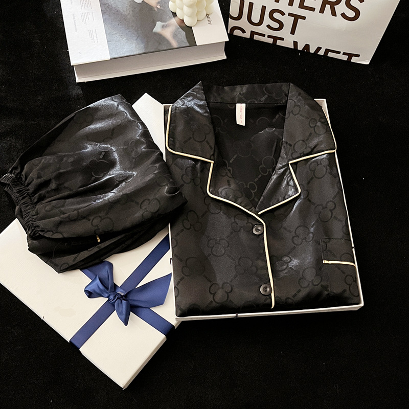 Pijamas de hombre primavera y otoño pantalones de manga larga de seda de hielo 2023 Nueva talla grande más tamaño ropa de hogar de seda real verano e invierno