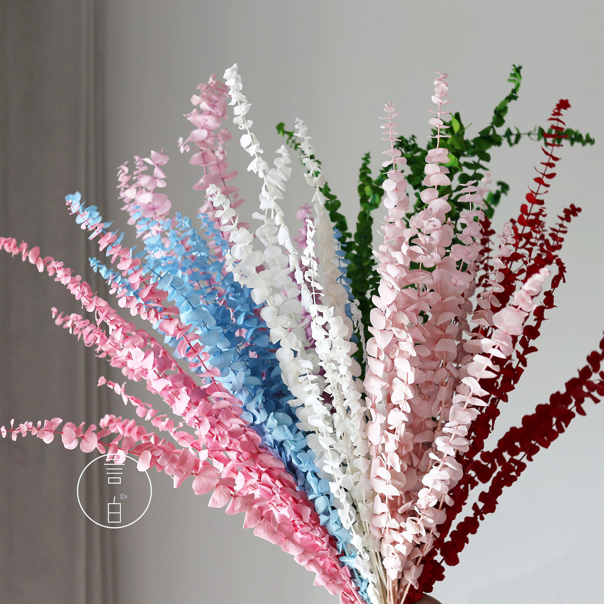 Decoratiune de perete eucalipt stil padure buchet uscat_voghion.com