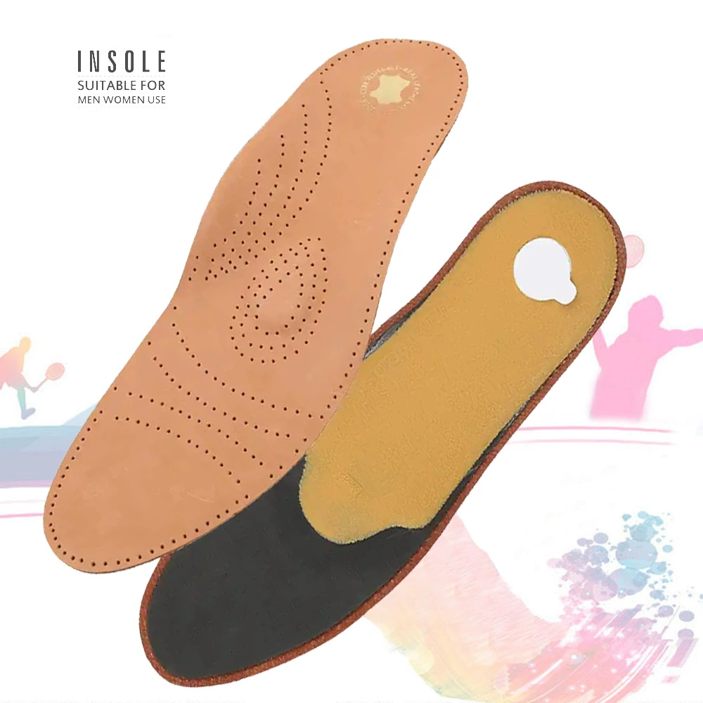 Стелька для поддержки свода стопы из воловьей кожи Спортивная носимая поддержка плюсны для отдыха Массажная коррекция стельки на плоской стопе