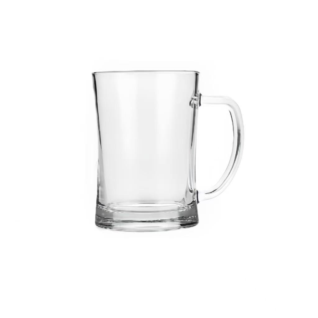 Mayorista de vidrio transparente comercial tazas de cerveza tazas de vino tazas de té tazas de jugo tazas de bebida logotipo imprimible