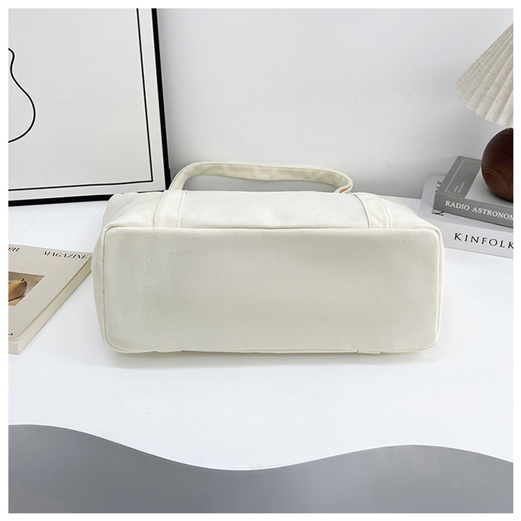 A new best-selling large-capacity casual canvas bag, a Korean-style fashionable and simple canvas bag for commuting to school undefined